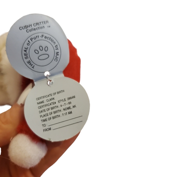 1999 Clark Santa Ornament Plush - Picture 4 of 4